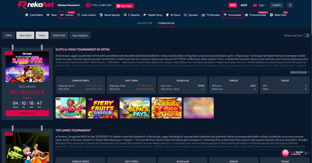 rekabet turnuvalar